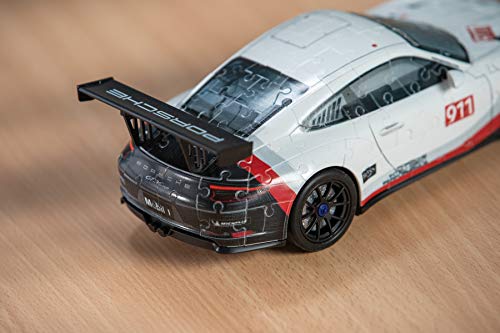 Ravensburger - Puzzle 3D Véhicules - Porsche 911 GT3 Cup avec Grille de Construction - A partir de 10 Ans - 108 pièces numérotées à Assembler sans Colle - Accessoires de Finition Inclus - 11557