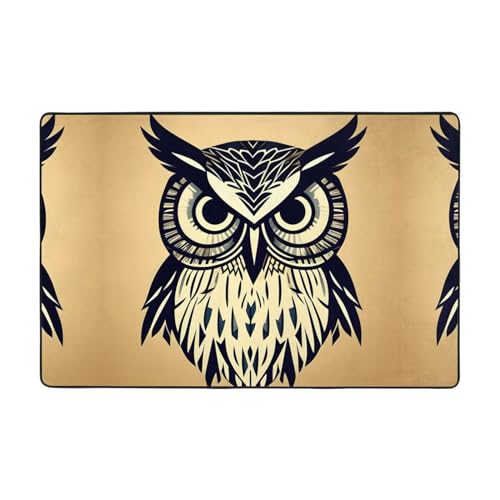 Joli tapis à motif hibou, tapis super doux pour salon, chambre d'enfant, décoration de la maison