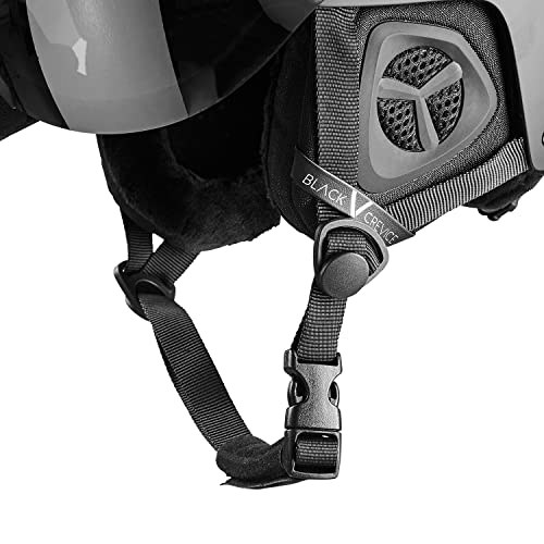 Black Crevice Casco Da Sci Con Visiera Kirchberg I Casco Traspirante Uomo E Donna Con Fori Per Areazione I Casco Unisex I Casco Adattabile I Alta Vestibilità - 6