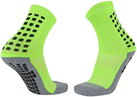 EQLEF Grip Socks Football Kids, Anti-slip Sport Socks Breathable Anti-blister Comfortable Soccer Socks Boys Girls Rugby Grip Socks for Running Basketball and Hiking