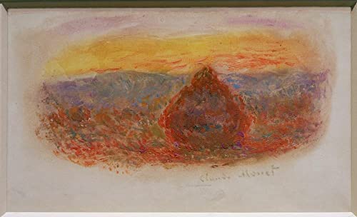 Meule Soleil Couchant de Claude Monet affiche toile décor 60x90cm