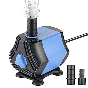 Zacro Mini Pompa Acqua Sommergibi, Pompa dell’Acqua dell’acquario 10W 650L / H, con Due ugelli (13 / 8mm), per Acquario, Acquario, Fontana, Ftagno