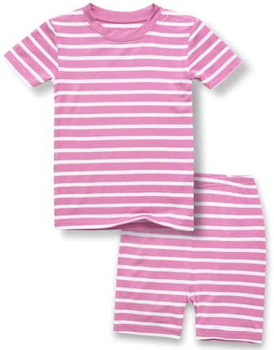 Vaenait Infant Toddler Kids Junior Girls Boys Summer Viscose Soft Stripe Short Sleepwear Pajamas Pjs Set