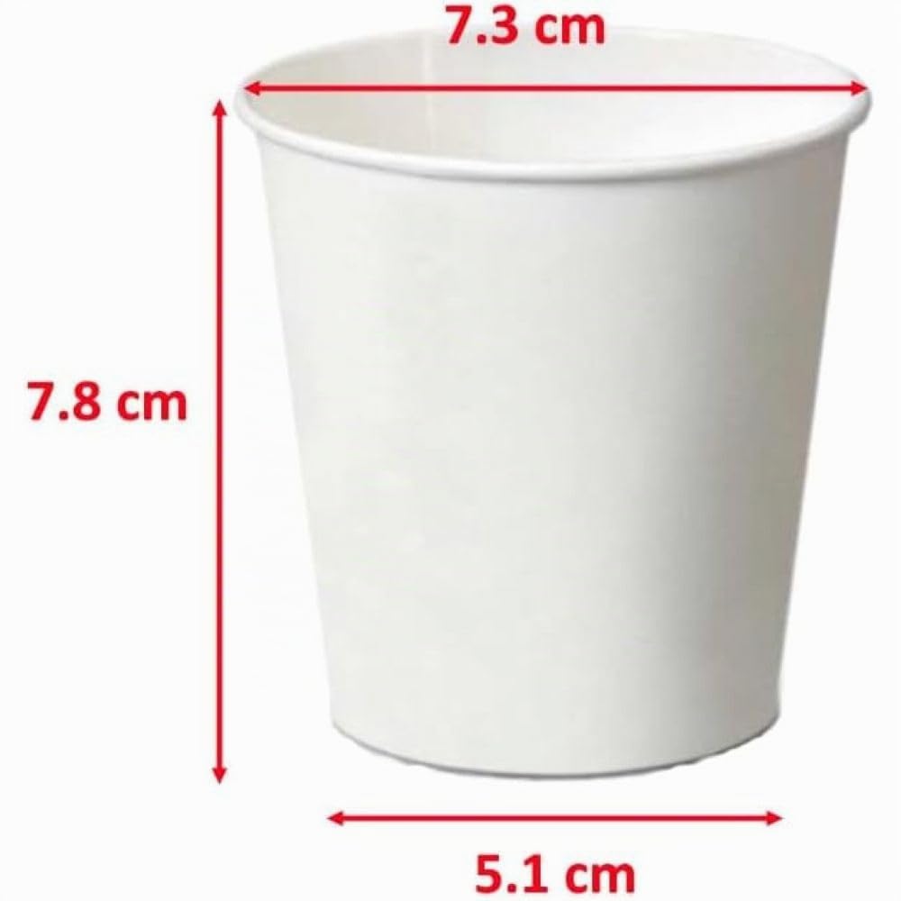Generico Bicchiere Carta bianca riciclabile imbustato singolarmente 200 ml bicchieri imbustati per b&b hotel ospiti bagni VARI STOCK IN OFFERTA (300 pezzi)