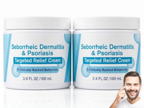 Crema para La Dermatitis Seborreica,2pcs Seborrheic Dérmatitis Cream,Bálsamo para El Alivios del Cuero Cabelludo,Hidratante Crema para La Dérmatitis Seborreica,Cremas para la Restauración de la Barba