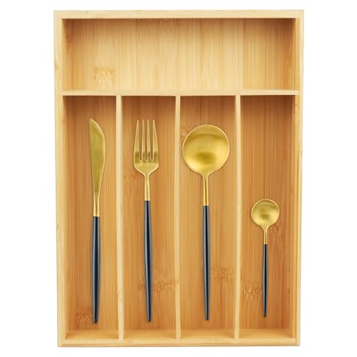 Organizador de cajones de cubiertos de bambú LotFancy: mantén tu cocina ordenada y funcional 2