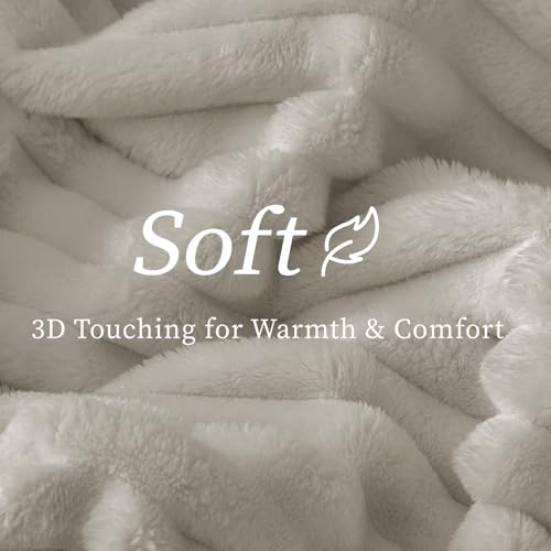 Image of BEDELITE Ribbed Full Size Blanket for Bed, Light Grey, 84 inchx90 inch