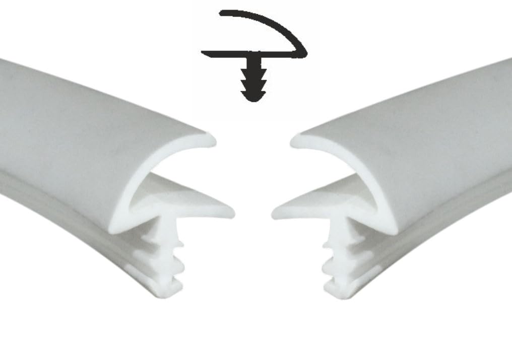 SN-TEC Zimmertürdichtung/Türdichtung/Türgummi TD 3018 für 3mm Nut und 11mm Falz, Farbe: weiß (25 Meter)