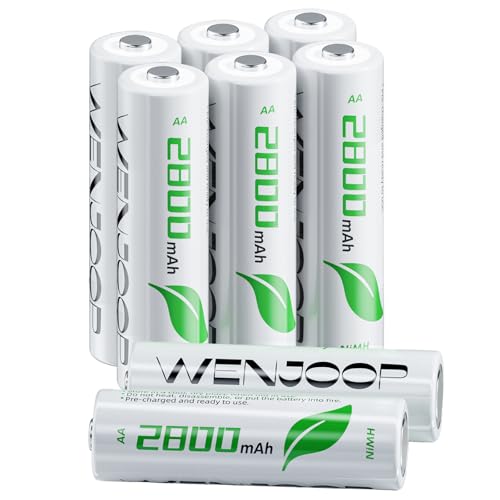 WENJOOP 単3充電池 8本 充電式 ニッケル水素 1.2V 2800mAh 低自己放電 繰り返し使用可能 リモコン おもちゃ ライト向けの商品画像（Amazon）