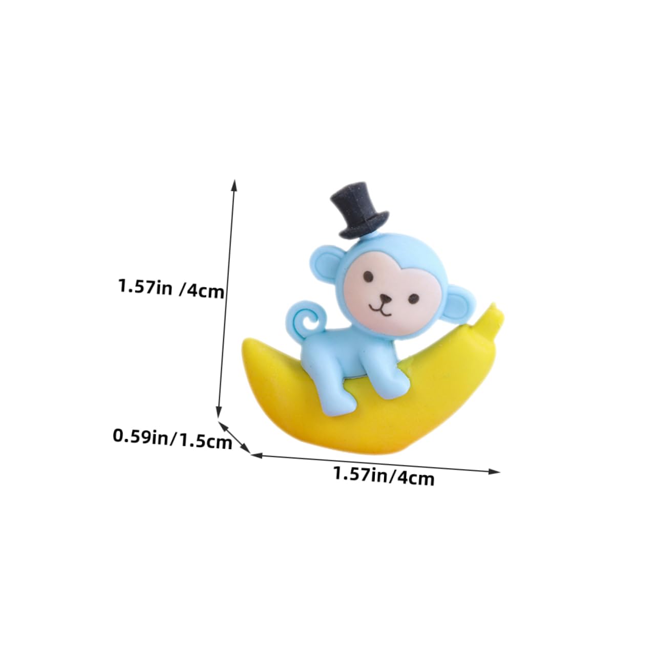 SHOWERORO 48 Stück Radiergummis für Schüler Tragbare Bananenförmige Radiergummis mit Affen Motiv Kleines Leichtes Design für Schule und Lernumgebung Zufällige Farbe