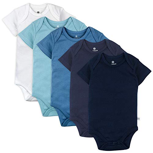 Image of HonestBaby unisex-baby Organic Cotton Short Sleeve Bodysuits Multipack