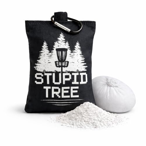 E-Tail Nation Refillable Disc Golf Chalk Bag with Carabiner, 2