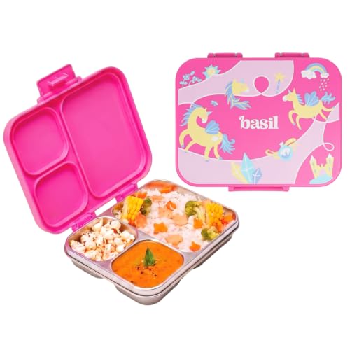 Image of Basil Bento Ace 3 Compartment Stainless Steel Lunch Box