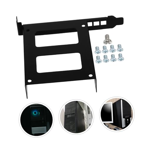 GALPADA Ssd Mounting Bracket to Hard Drive Bracket Mounting Kit for Computer Accessories Black Full-height Design - Image 3