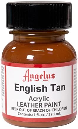 Angelus Acrylic Leather Paint, English Tan, 1 Oz – Flexible Paint for Leather Shoes, Sneakers, Bags & DIY Crafts