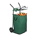 Produktbild Relaxdays Laubkarre, großer Gartentrolley mit Laubsack, 70 L Volumen, Ablage, Vollgummireifen, Sackkarre klappbar, grün