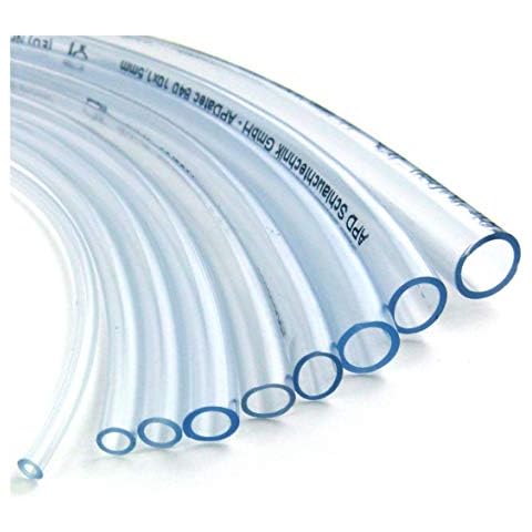 PVC Schlauch Aquariumschlauch Wasserschlauch Luftschlauch Lebensmittel konform Meterware Größen 2-22 mm (Innen-Ø 12 mm, Außen-Ø 15 mm, 1,3 bar, 2 m) Cover