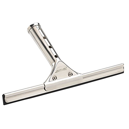 Image of Libman Commercial 189 12 inch Stainless Steel Squeegee, Natural Vulcanized Rubber Blade, 12 inch Wide, Silver (Pack of 12)