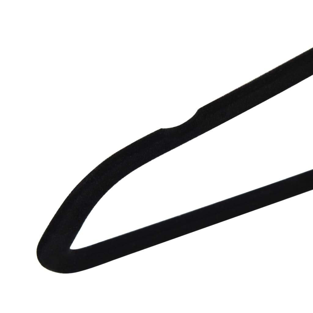 Juego de 20 perchas negras de terciopelo con gancho giratorio de 360 grados, muescas antideslizantes, barra para pantalones de plástico y aleación de zinc, ahorro de espacio para armario