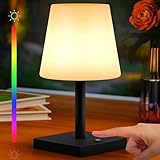 GGII Led Tischleuchte Kabellos, mit Touch Control, Akku Tischlampe Batteriebetrieben USB...