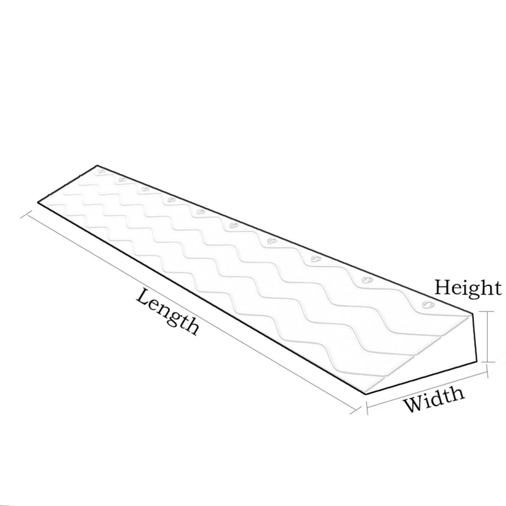 Przenośna, lekka plastikowa rampa progowa, antypoślizgowa rampa krawężnikowa, rampa wejściowa do wnętrz (kolor: żółty, rozmiar: 100x8x2cm)