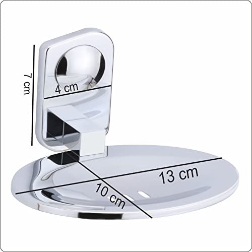 Image of EASYHOME FURNISH soap Dish soap case Stand soap Holder for washbasin sabu dani soap Box for Bathroom Accessories Hardware soap Holders dispensers CM06(304 Stainless Steel,Chrome Finish,Anti Rust)