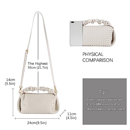 Small Woven Purses, Designer Crossbody Bags for Women Vegan Leather Bags Evening Woven Handbag Clutch3