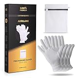 Cotton Gloves For Dry Hands, Moisturizing Gloves Overnight, Eczema Treatment, Skin Spa Therapy,...