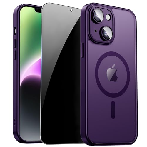 Image of for iPhone 14 Case with Privacy Screen Protector, Purple