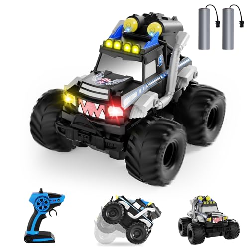 Dysaim Monster Jam Cars Juguetes, Coche Teledirigido Anfibio, Todoterreno Teledirigido 4x4, 2.4 GHz Drift RC Car Regalo Niños 6 Años, RC Drift Car Coches Teledirigidos Niños 6 7 8 9 10 11 12 Años