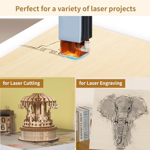 Tocome 2mm A4 Linde Sperrholzplatte 297 x 210 x 2mm Sperrholz Laserfähig 2mm Laser Holz Lindensperrholz (30 Stück)