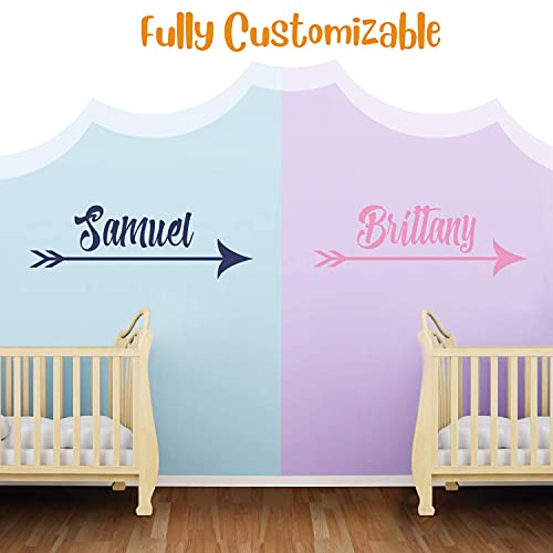 Custom Arrow Name Gold Series - Baby Girl - Wall Decal Nursery For Home Bedroom Children(782) (Wide 32"X 10" Height) #TOP6