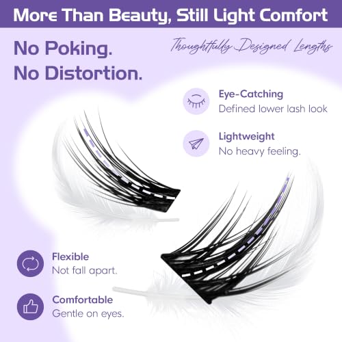 Image of Bottom Lashes 288pcs, DIY Lower Lash Clusters