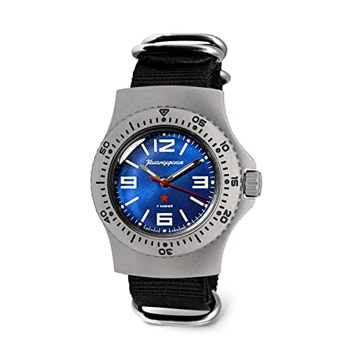 Vostok Komandirskie 280680 280681 automatische mechanische Armbanduhr, 681_Black, Taucher