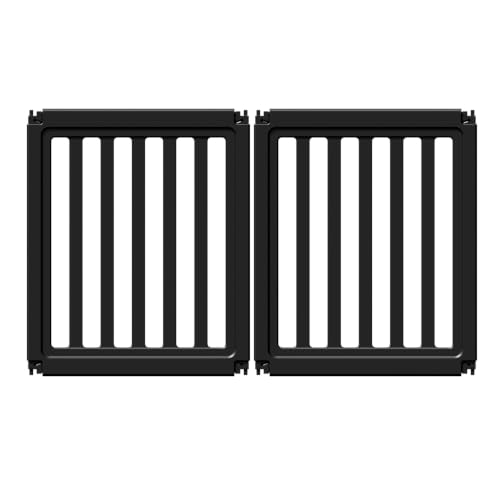 Image of EVERFRONT Dog Playpen with Door - Dog Pen Indoor - Easy Assemble Dog Play Pen - Puppy Playpen, Cat Playpen, Small Animal Playpen, Dog Play Pen Indoors (Black, 24 inch, 2 Panels)