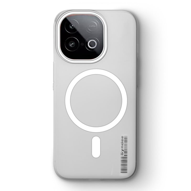 Image of Mr. Case Back Cover for iQOO Neo 10 5G Elegant Frosted White Translucent Back with Wireless Charging Support | Anti-Scratch Shockproof Phone Case - White