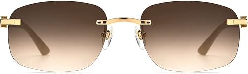 Vista 4 de HEPIDEM Lentes de sol 100% Really Buffalo Horn para hombre, lentes de sol cuadrados sin montura