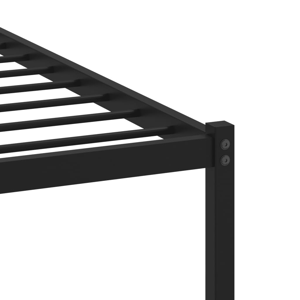vidaXL Giroletto Senza Materaso in Metallo Rovere Sonoma 100x200 cm, giroletto con testiera, Struttura Letto, Telaio Letto