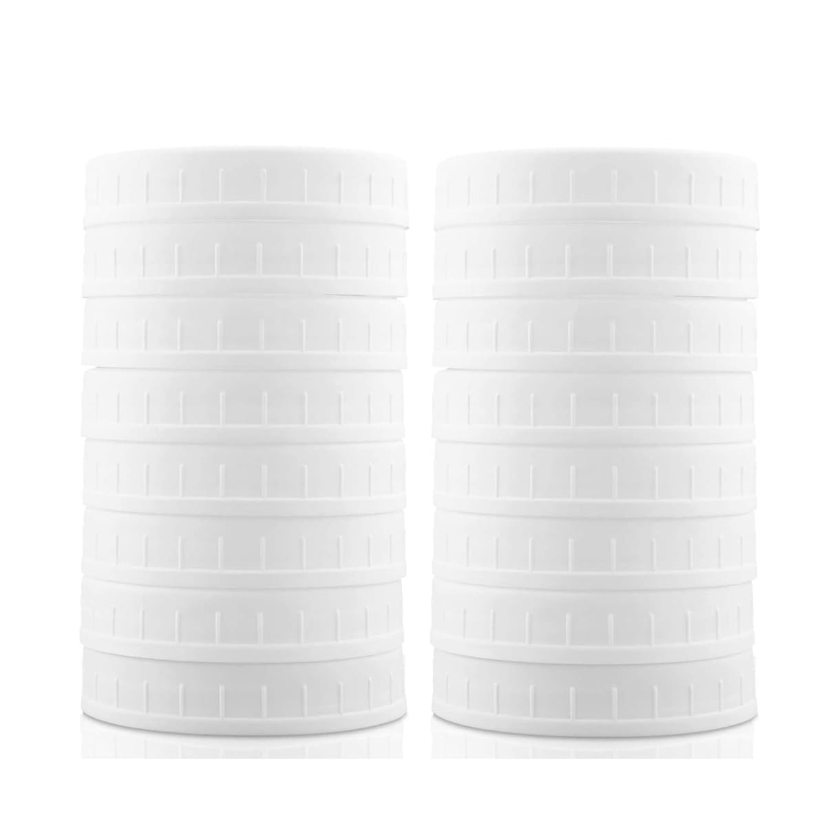CTRLZS 16 Pack Wide Mouth Jar Lids,Plastic Storage Caps for Canning Jars,Leak-Proof and Anti-Scratch
