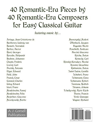 40 Romantic-Era Pieces by 40 Romantic-Era Composers for Easy Classical Guitar - Image 2