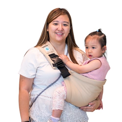 Image of SoulSlings Imbu Buckle Hip Sling Baby Carrier - 100% Cotton - Oat | Baby Toddler Carrier | Lightweight Sling Baby Carrier for Babies & Toddlers | Adjustable for 6-30 Months (Upto 20kg)