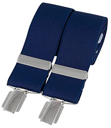 David Van Hagen Navy/Silver Clip Braces