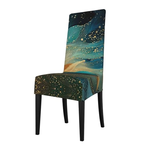 BOAIHH Funda elástica para silla de comedor con plumas de pavo real, cómoda y suave para decorar interiores, funda protectora para sillas