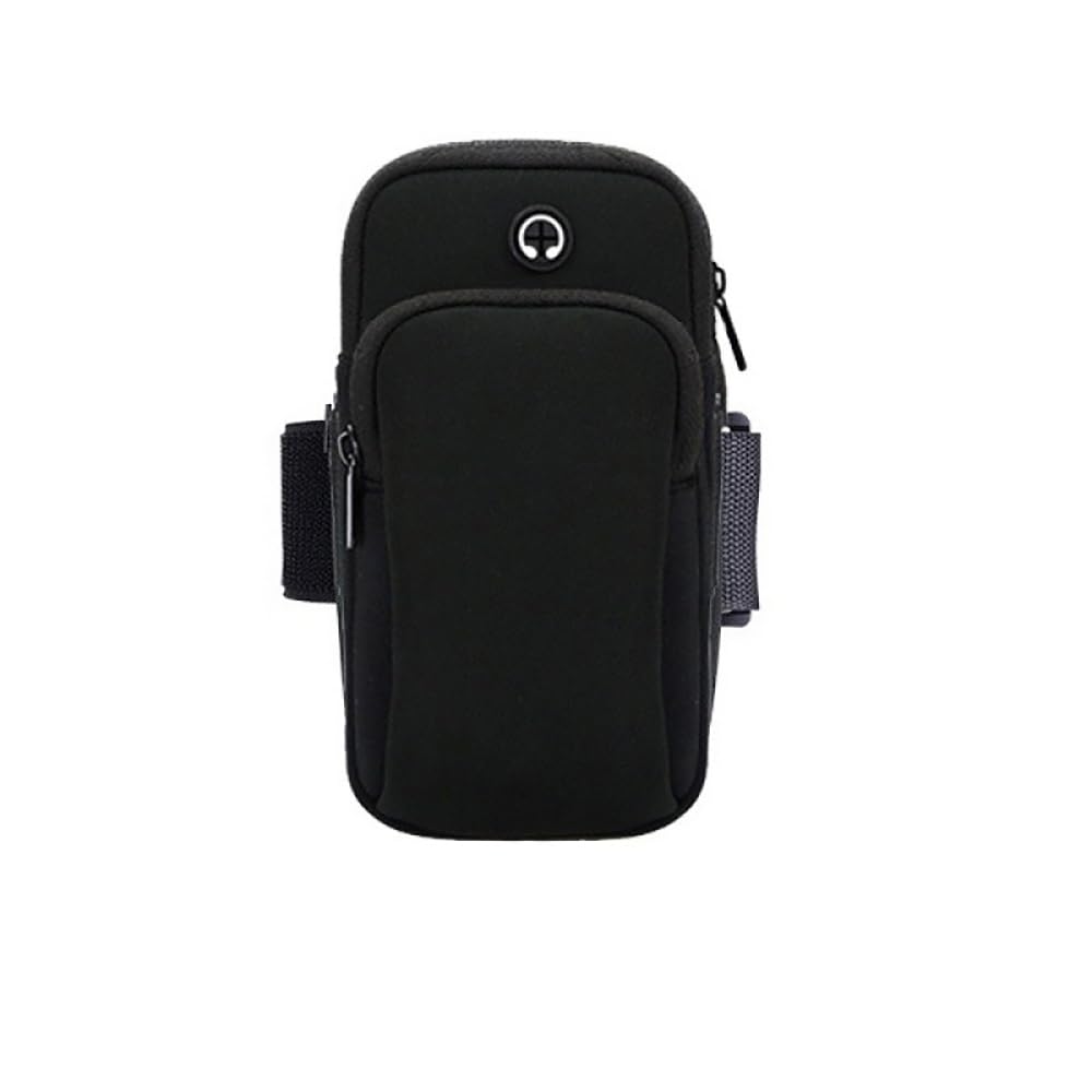 Rubik Mobile Phone Holder Armband Bag with Earphone Hole for Running Exercise Workout Gym Sports, Cell Phone Holder Arm Band Pouch Case (Black)