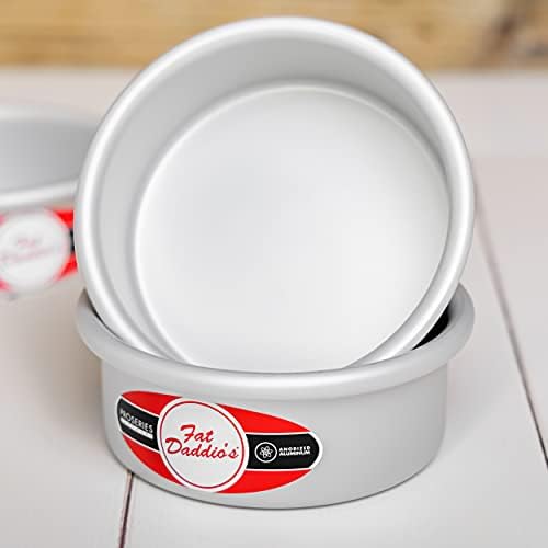 Fat Daddio's PRD-5ODD3 Anodized Aluminum 5-Tiered Odd Round Cake Pan Set, 3 inch depth