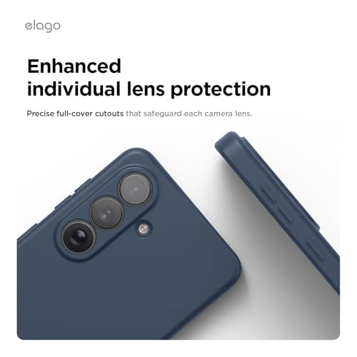 Image of elago Premium Magnetic Silicone Case for Galaxy S26 Plus | Compatible with MagSafe Accessories, Protective Cover, Shockproof, Slim, Anti-Scratch Soft Microfiber Lining (Jean Indigo)