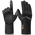 Heated Gloves Liners for Men Women, Winter Warm Gloves Liners for Arthritis Raynaud's, Rechargeable Waterproof Thin Heated Work Gloves for Ski Golf Hiking Driving (Medium)