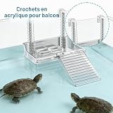 Junhonze plateforme suspendue acrylique pour tortue, taille M photo 5