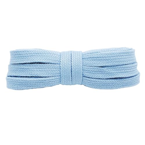 XIANMY Cordones planos de 8 mm para zapatos deportivos, de algodón, de repuesto, para zapatos deportivos, informales, de lona, botas, 100 cm, azul celeste, 100