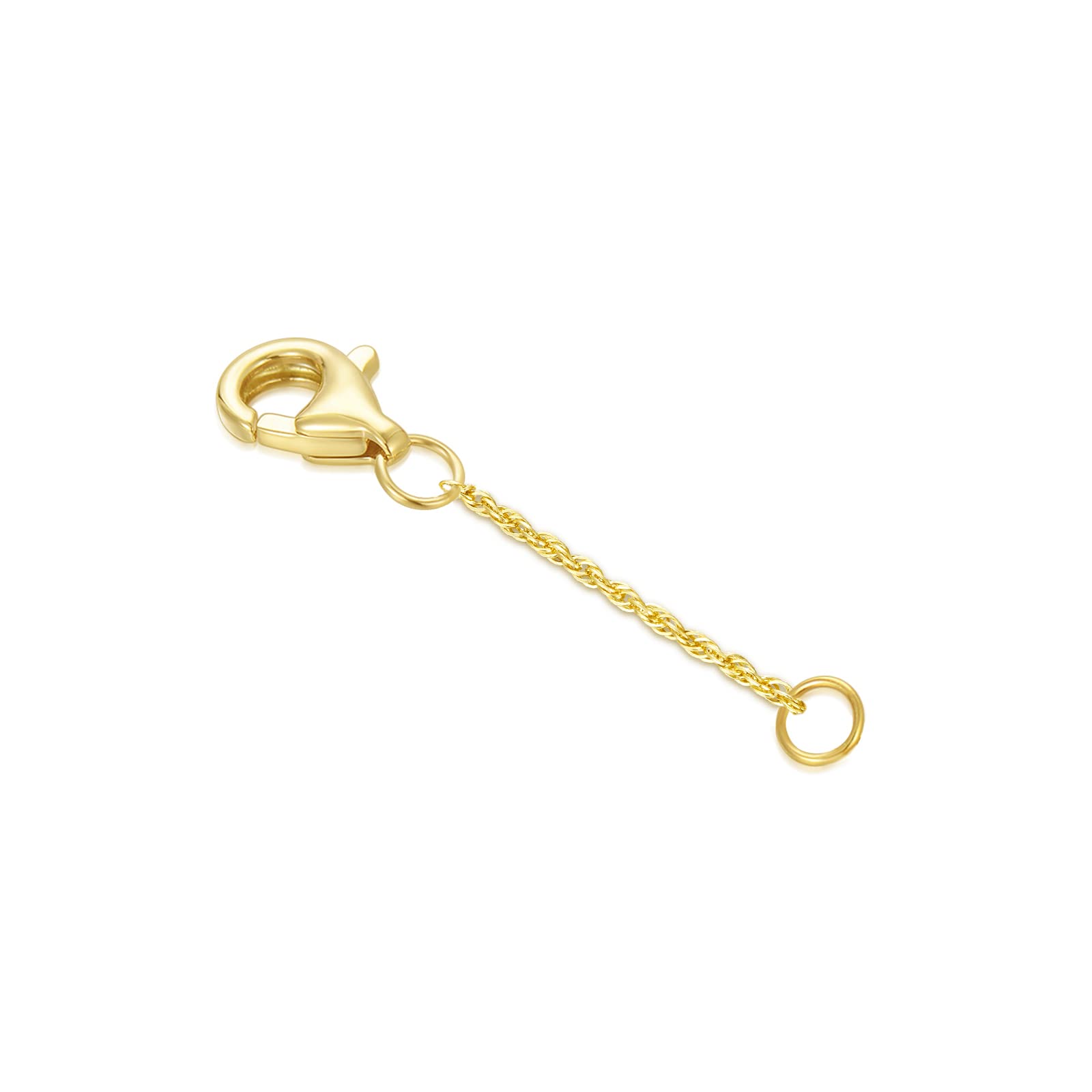 10k 14k Real Gold 1"/1.5"/2"/2.5"/3"/4"/5" Necklace Extender, Necklace Bracelet Extender Chain, Durable Gold Extender Chain, Adjustable Extension Chain for Necklace Bracelet Anklet